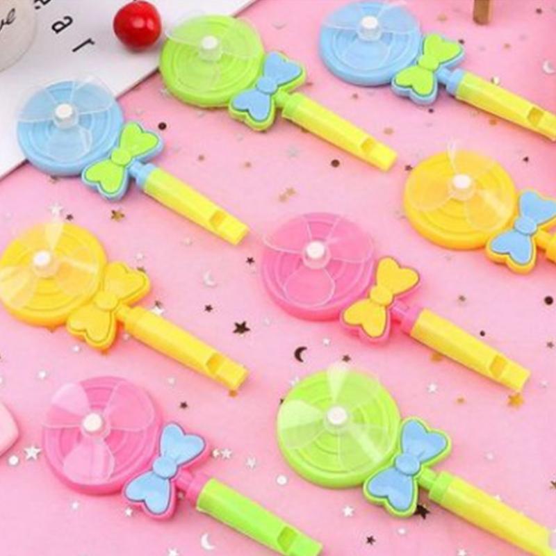 10 шт. Пластиковый детский свисток-ветряк, игрушка, подарки на день рождения