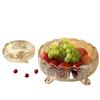 Luxury Crystal Three-Tier Fruit Bowl for Living Room