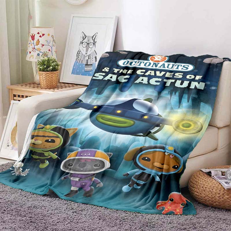 Various styles of Octonauts cartoon cute pattern blankets, 3D printed high-definition sofa blankets, suitable for adults and chi
