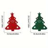 6/12Pcs Christmas Tree Cutlery Holder Bags Knife Folk Holder Pockets Felt Tableware Decoration Dinner Flatware Silverware Covers