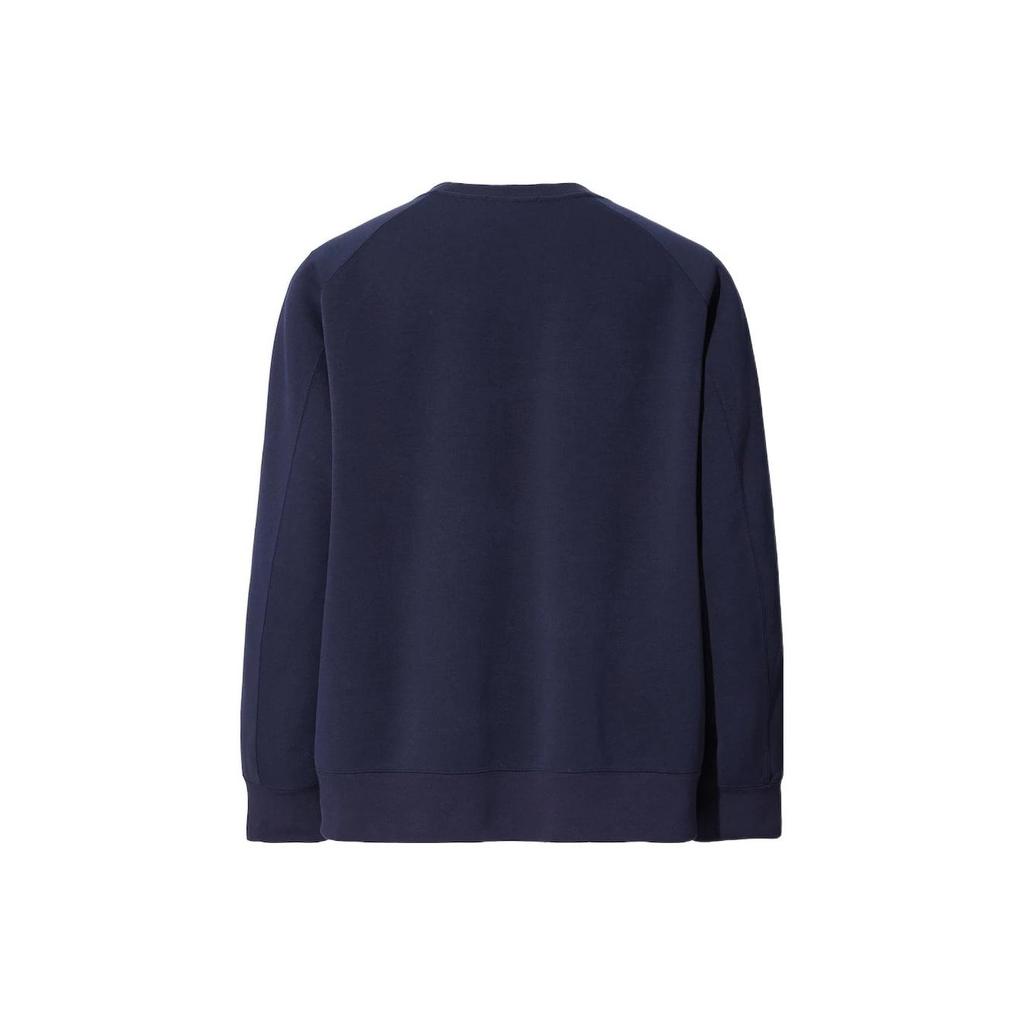 Uniqlo X Jil Sander Collaboration FW20 Jil Sander Solid Color Crew Neck Pullover Long Sleeve Sweatshirt Men sweatshirt Navy 437820-69