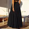2024 Autumn Plus Size Plaid Cotton Linen Wide-Leg Skirt Pants - Elegant and Casual