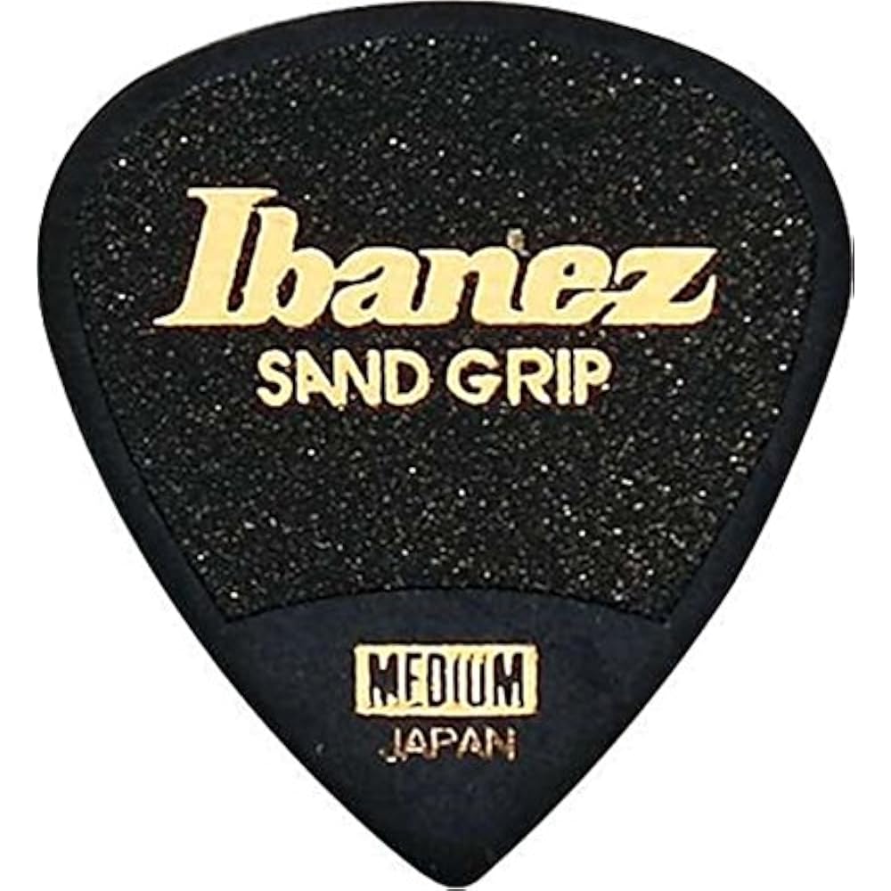 Ibanez PA16MSG-BK MEDIUM (0.80mm) Sand Grip Short Teardrop Pick (Black)