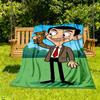 1 pezzo Orso Sig.. Coperta da Esterno Bean in Flanella Leggera, Uso Stagione Unica per Divano, Letto, Viaggio, Campeggio, Soggiorno, Ufficio, Divano030