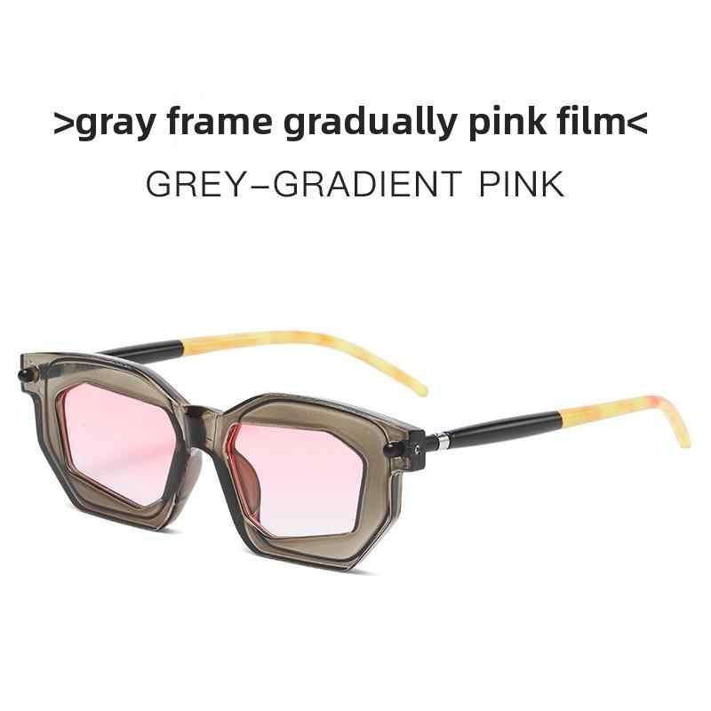 

Classic Black Fullframe Geometric Sunglasses With Pc Lenses For Style And Sun Protection GrayGradientPink