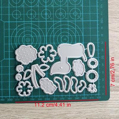Lammblume Gras Rahmen Metall Stanzformen Scrapbooking Silbern Präge Schablone DIY Fotoalbum Kartenherstellung