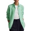 Polo Ralph Lauren Striped Long Sleeve Button Down Shirt Women Shirts Green 211968222-001