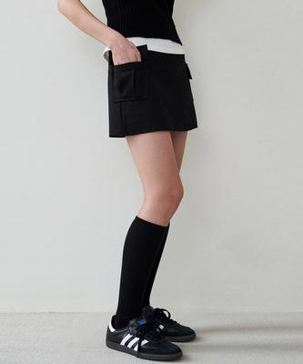 Roeil Vintage Cargo Short Skirt - Black