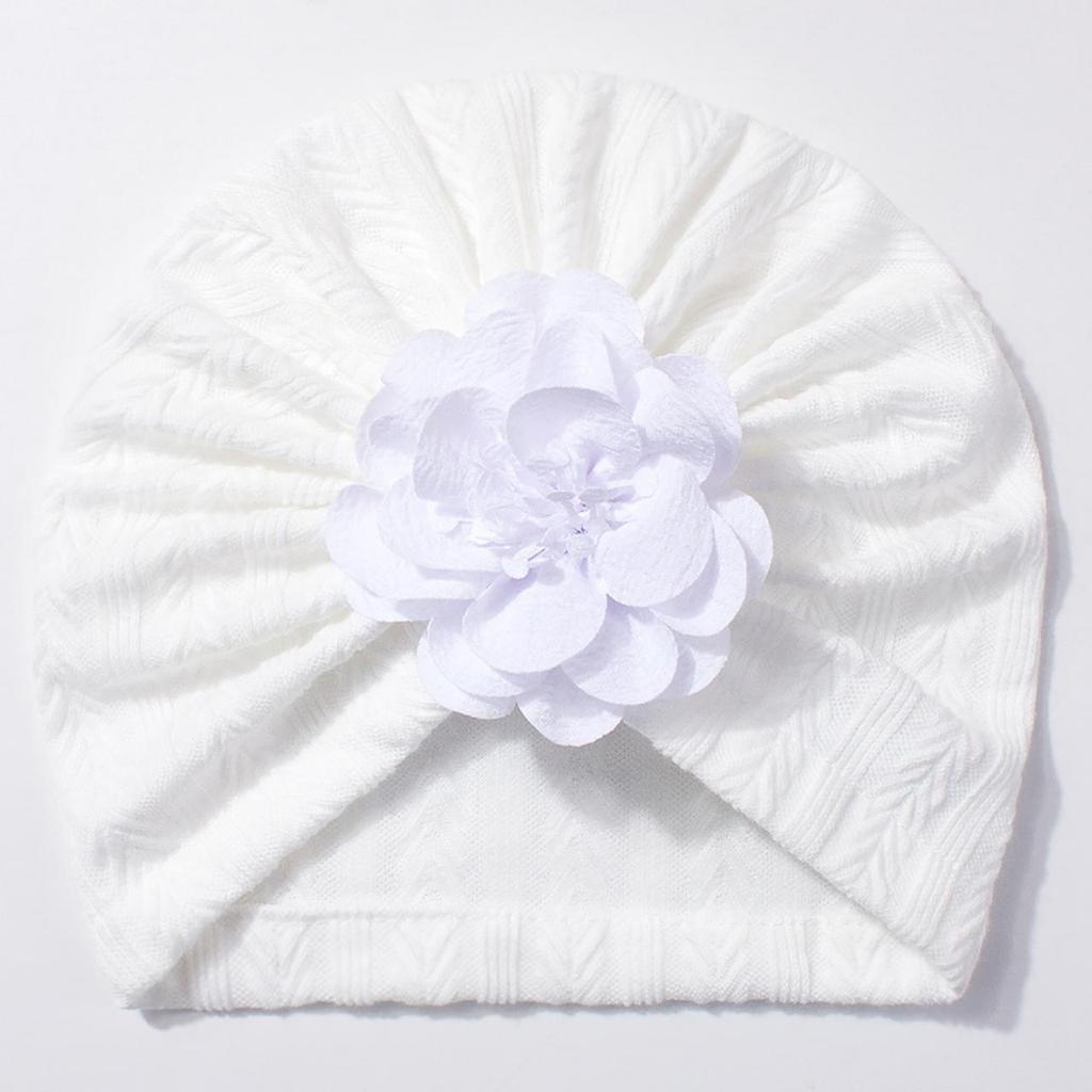 Cute Flower Baby Girls Turban Hat Spring Autumn Newborn Infant Beanie Cap Soft Elastic Toddler Headwraps