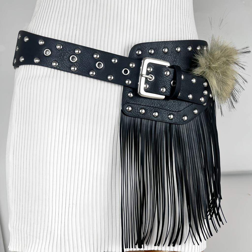 Der neue Gürtel im Weidenmuster ist trendy und vielseitig, mit einem Punk-Stil. Der breite Gürtel ist auffällig und süß.