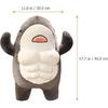45cm Adorable Muscle Shark Doll Stuffed Toy - Kids Soft Cartoon Whale Plush, Banana Man Isopod Floppa Decorative Pillow