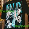 T-shirt Felix Stray Kids, T-shirt Graphique Fan K-Pop, T-shirt Idol SKZ, T-shirt en Coton Mixte pour Fans STAY, T-shirt Felix Skz