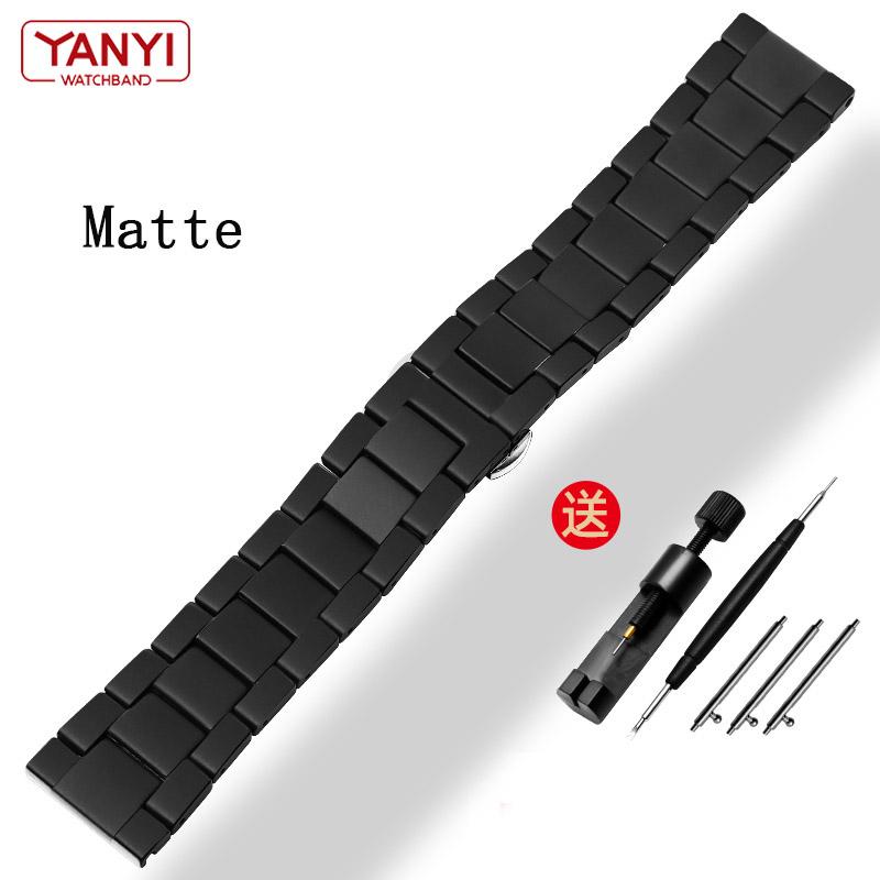 Ceramic Watch Band For Huawei Watch GT 2 Strap Quick Release Bar Watchband 18mm 20mm 22mm Watch Bracelet Matte Black Color