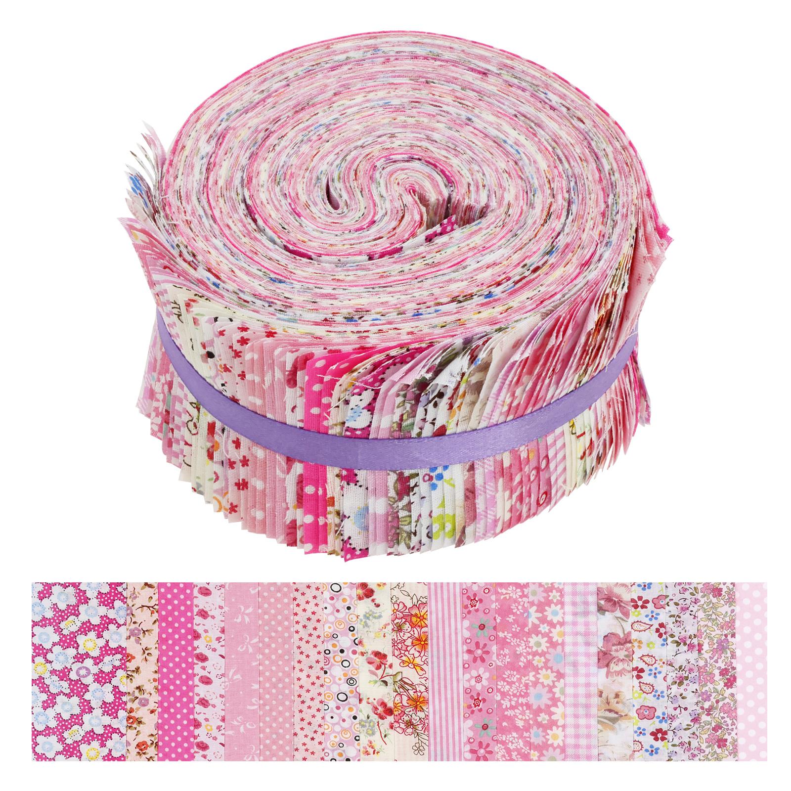 

80/84 Pcs Sewing Patchwork Roll Floral Cotton Fabric Cotton Jelly Roll Up Cottons Fabric Quilting Strips Patchwork for DIY Craft