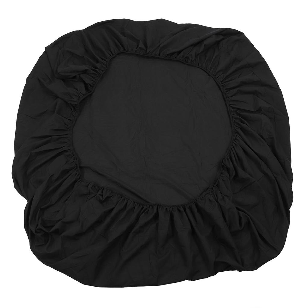Fitted Sheet Washable Solid Color Bed Sheet Breathable Fitted Mattress Protector for Bedroom Black