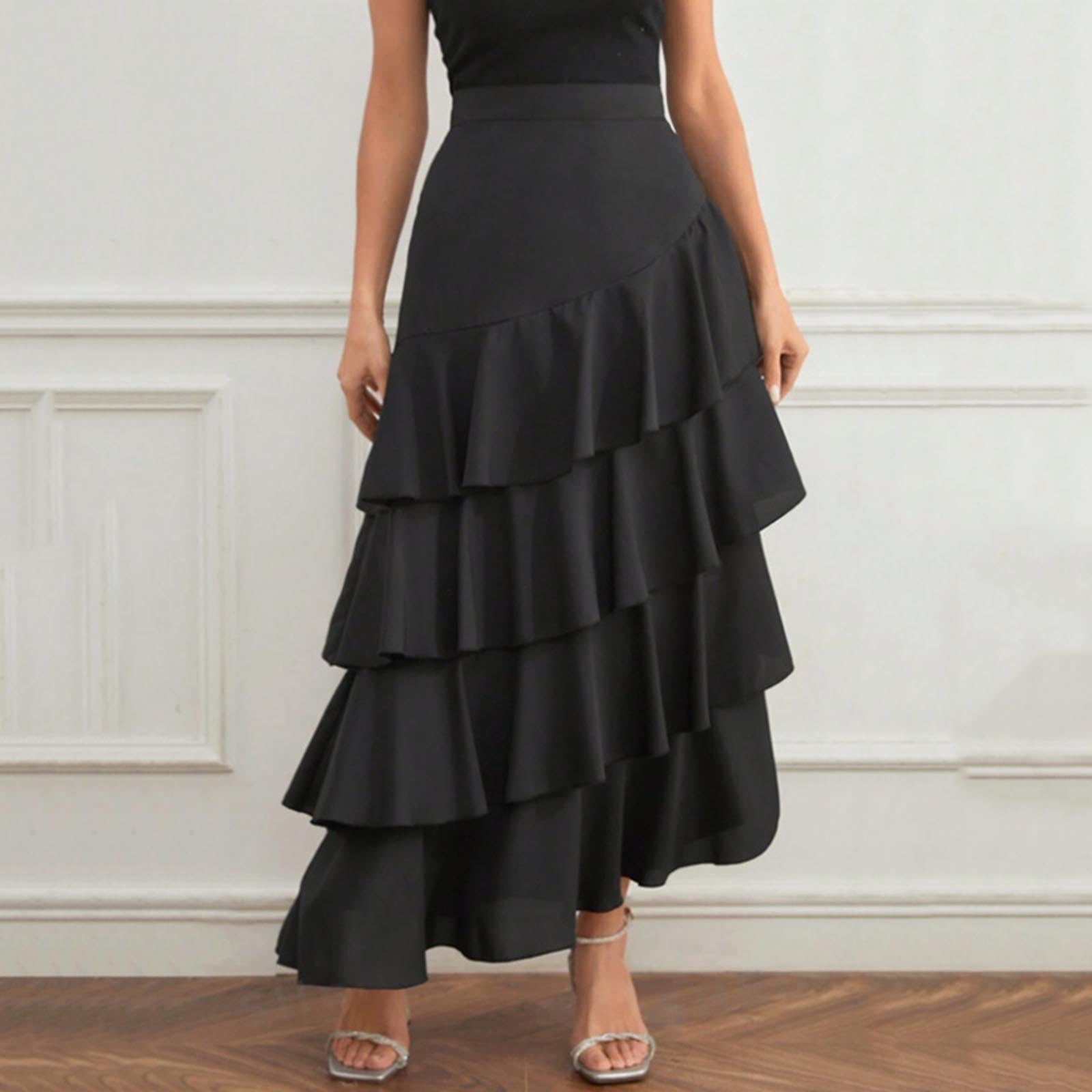 Женская Повседневная Модная Летняя Свободная Полуюбка L