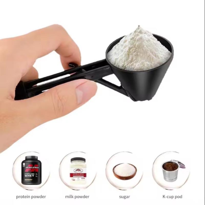 1PCS Coffee Scoop Funnel for Flling Reusable K-cup Coffee Pot Coffee Spoon Sliding Design Measuring Spoon Kitchen Accessories