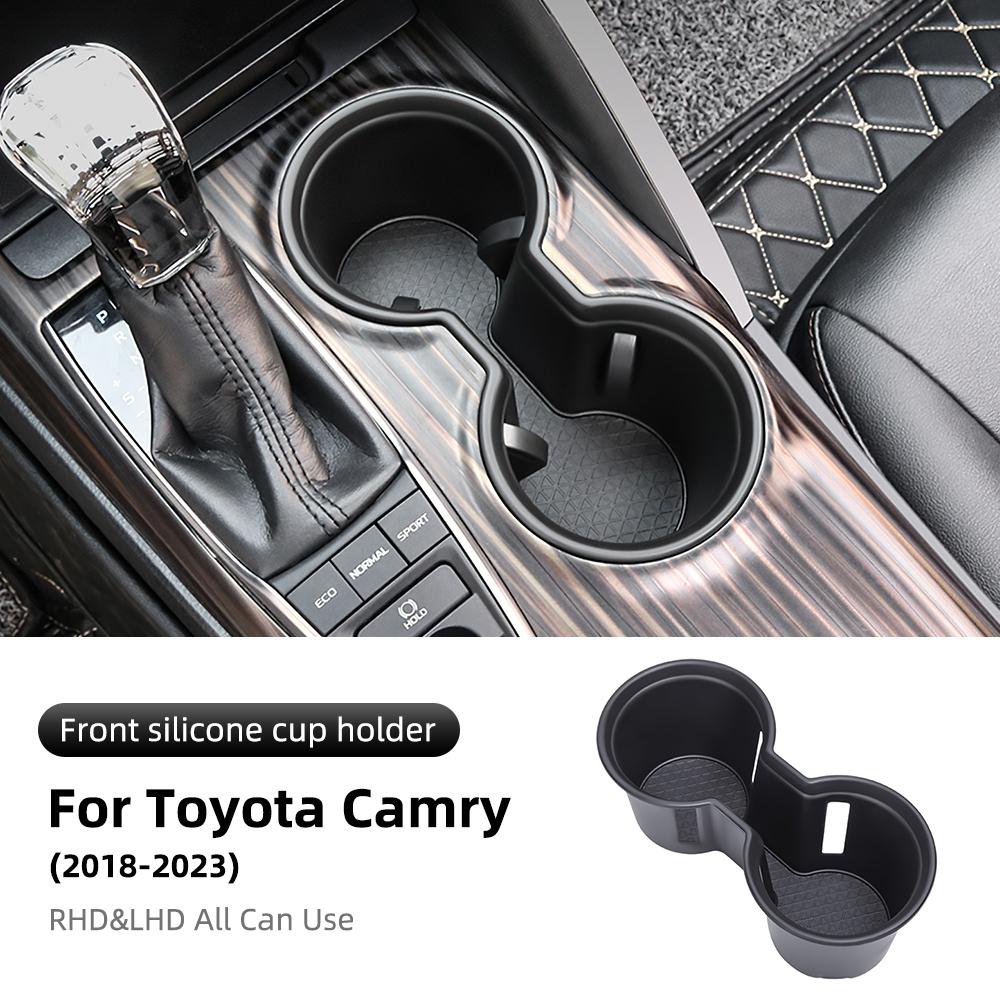 For Toyota Camry 2018-2023 Silicone Front Cup Holder Liner Anti Slip Dustproof Central Console Interior Decor Car Accessories