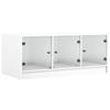 VidaXL Table Basse avec Portes en Verre, Bout de Canapé avec Rangement, Table d'Appoint, Meuble de Salon Salle de Séjour 836413