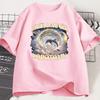 Live Laugh Lobotomy T Shirt Women Funny Dolphin Meme T-Shirt Silly Cotton Short Sleeve Weird Vintage Graphic T-Shirts