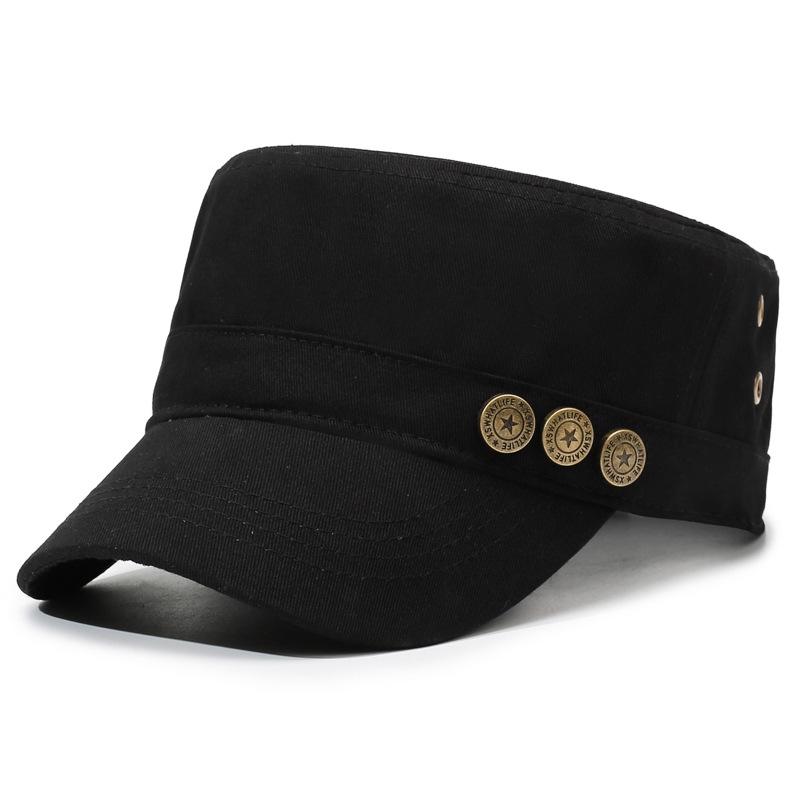 Flat Top Hat Men's Outdoor Sunshade Hat Outdoor Cap Middle-Aged Sunshade Hat