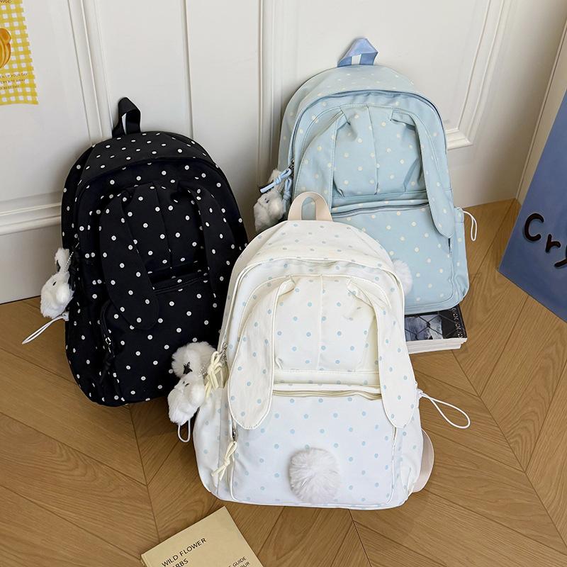Schoolbag New Schoolbag Junior High School Girls Girl Heart Atmosphere Polka Dot Backpack High Value Female Student Backpack High School