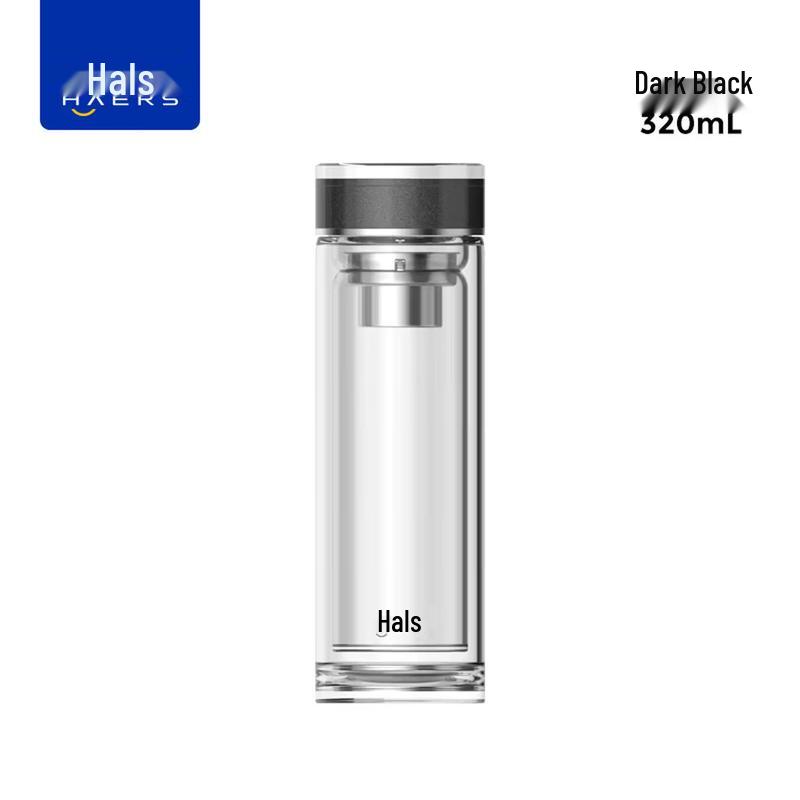 HAERS Qin Series Business Double-Layer Glass Tea Cup with Infuser