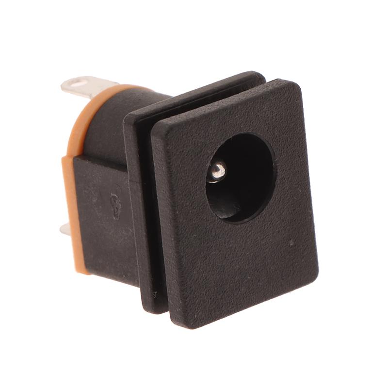 10Pcs 5.5X2.5Mm Dc Power Supply Socket Connector Dc-015 5.5*2.1Mm Dc Female Jack Square Panel Mounting Connectors
