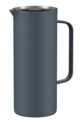 Peacock Insulated Water Pot, 1 Liter, Vacuum Insulated, Wide Mouth, Stainless Steel, Tabletop, Dark Blue, AHW-101 AD