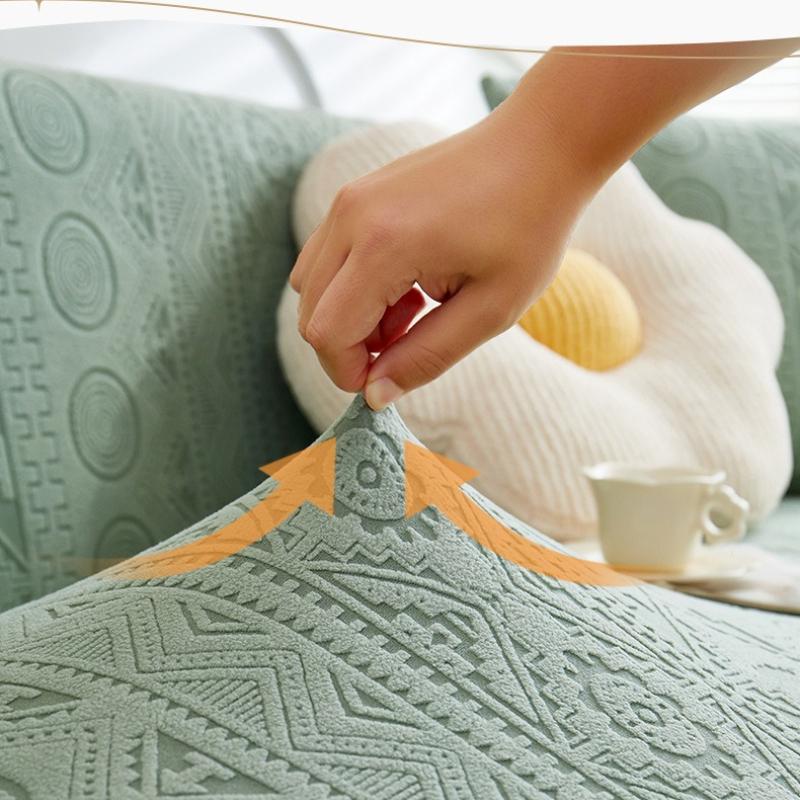 Plush non-slip sofa cover protective cover integrated all-inclusive anti-cat scratch sofa cover