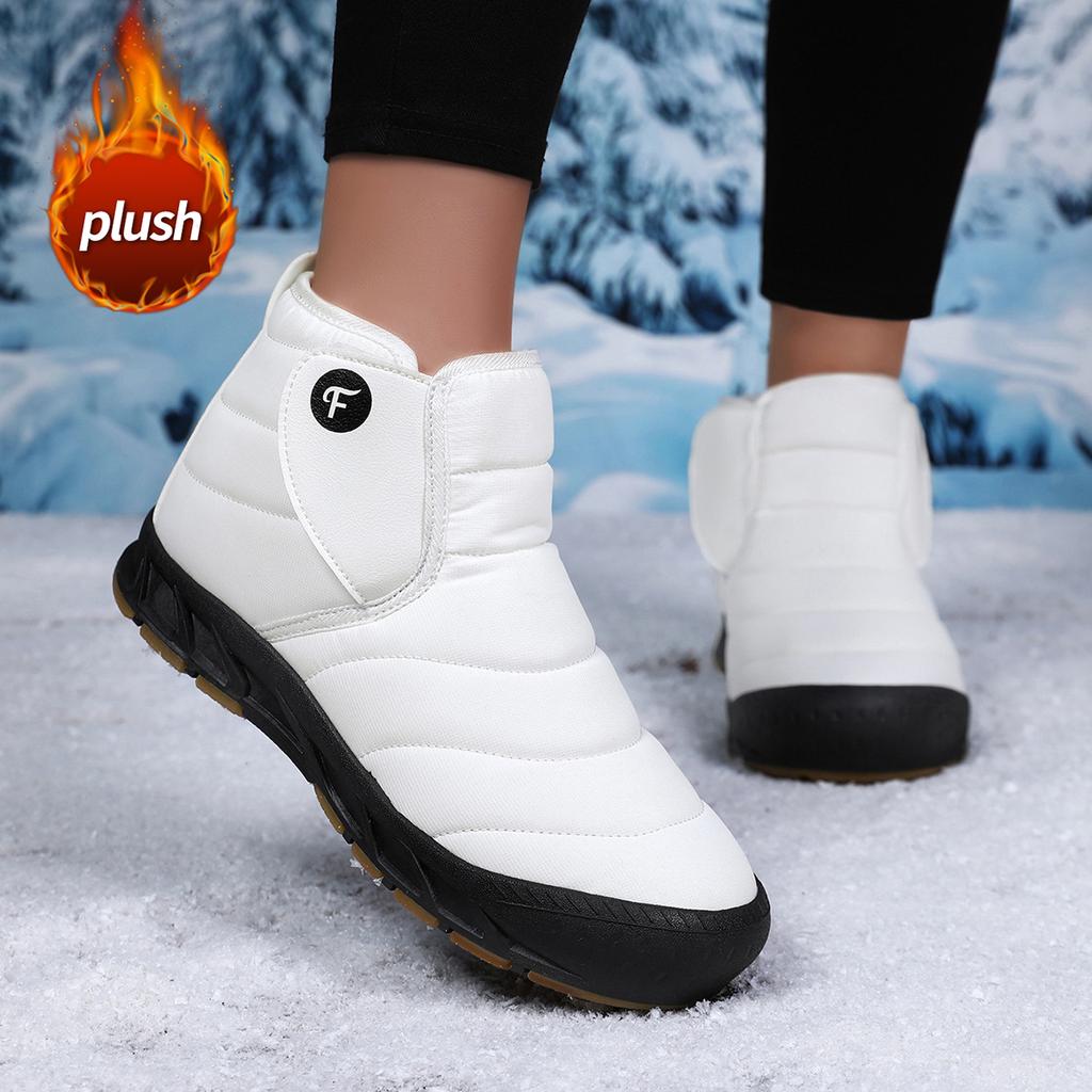TUINANLE Dámské zimní boty Kožešinové teplé kotníkové boty Dámské zateplené plyšové protiskluzové bavlněné boty
