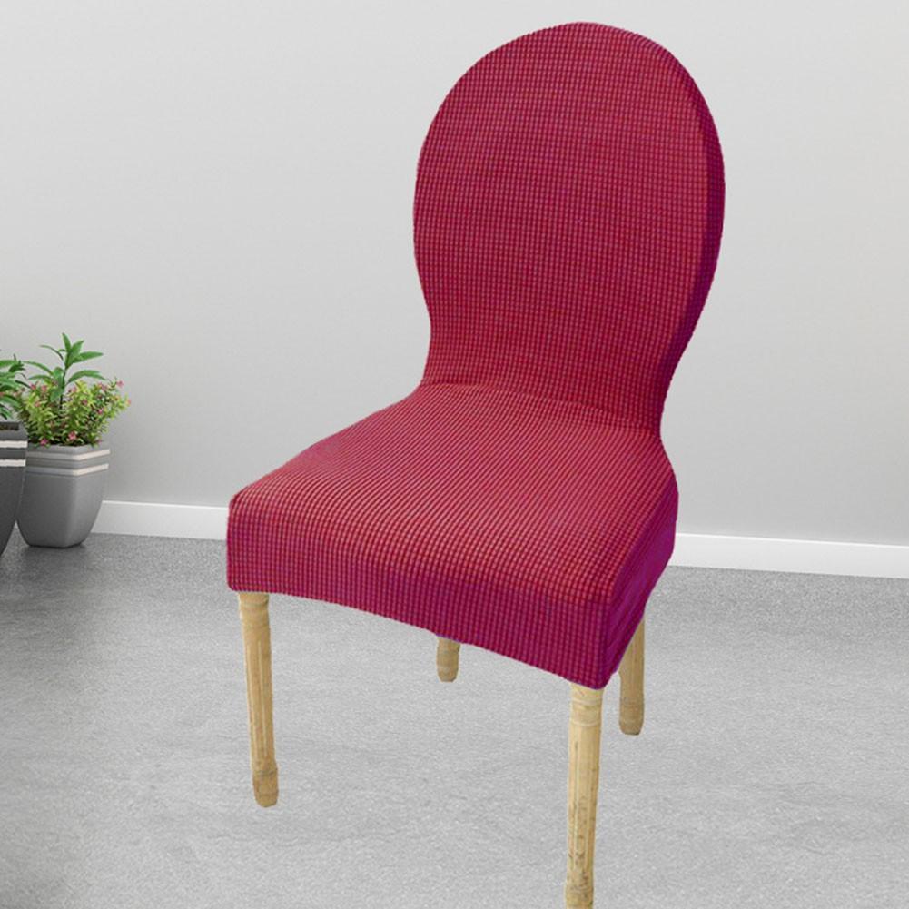 

Овальный чехол для обеденного стола и стула со встроенной подушкой и спинкой красный