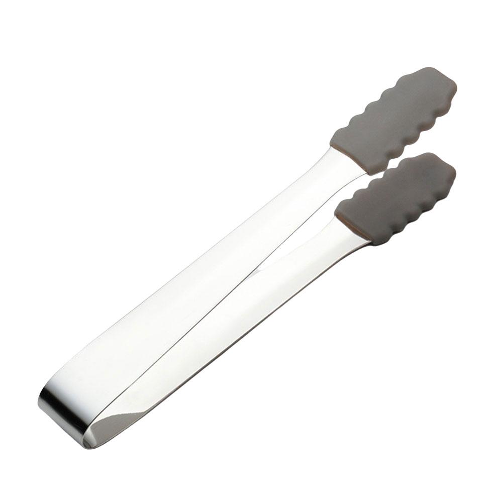 Steel Ice Tong Cube Clips With Silicone Antislip Dessert Sugar Head Barbecue For Kitc R0O9