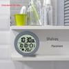 Punch-Free Self-Adhesive LCD Wall Clock: High-Definition Digital Display for Bathroom & Kitchen