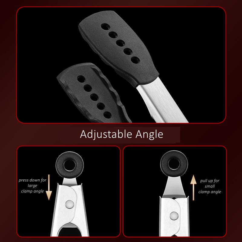 GEDO Red Pure Silicone Barbecue Tongs Scissors Brush Set Sanitary Steel Roast Accessories Fashionable Designed Picnic Cookware