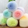 200g/ Roll Durable Gradient Color Wool Yarn Multicolor Handmade Long Velvet Yarn DIY Soft Knitting Yarn for Blanket Scarf