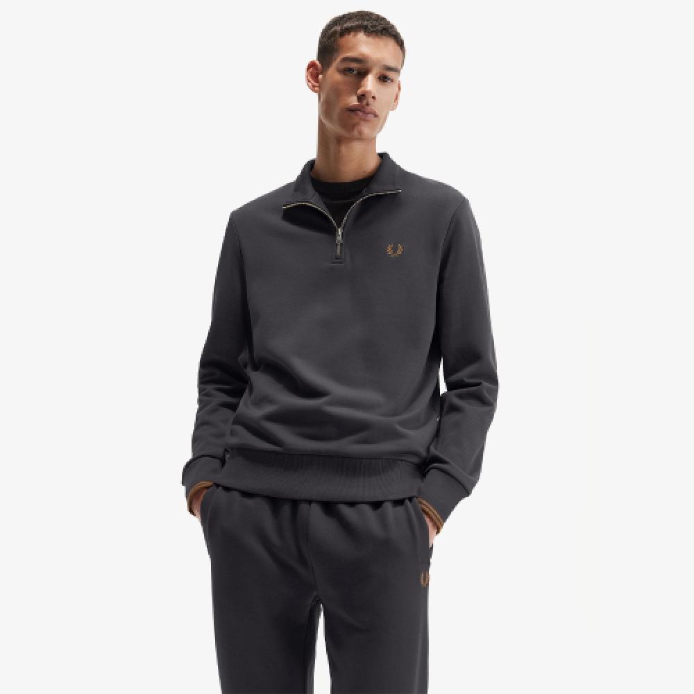 Fred Perry [baseline] Half Zip Up Sweatshirt  V07  Afpm2413574 V07