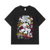 275 GSM Washed T-shirts 100% Cotton One Piece V23 Luffy Gear Print Unisex Heavy Cotton T Shirt