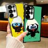 Calimero Cute Cartoon Duck Soft Phone Case For Samsung Galaxy S26 Ultra S25 Edge S24 FE S23 Plus S22 S21 + S20 Plating Anti-Fall