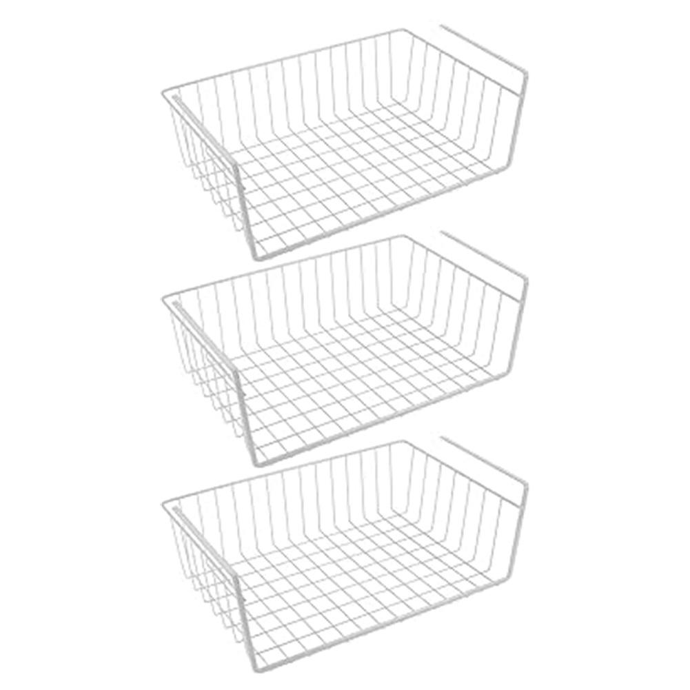 Hanging Baskets Kitchen Storage No-Drill Organizer Compact Design