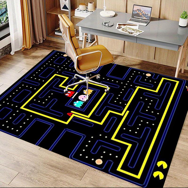 1pc Pacman Maze Adventure Carpet for Playroom Bedroom Living Room Sofa Home Decor,kids Game Area Rug Non-slip Floor Mat Y730143