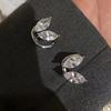 Funkelnder Zirkon Ohrknochen-Clip für Damen ohne Piercing Quaste Ohrklemme Clip-Ohrringe Hochzeitsschmuck