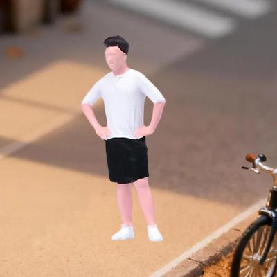 1/64 Miniature Male Figure ,Tiny People Mini Collectibles Painted Resin for Model Trains
