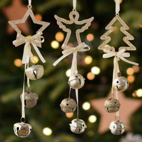 Christmas Pendant Decorative Star Bell Hanging Decoration Festive Atmosphere Indoor