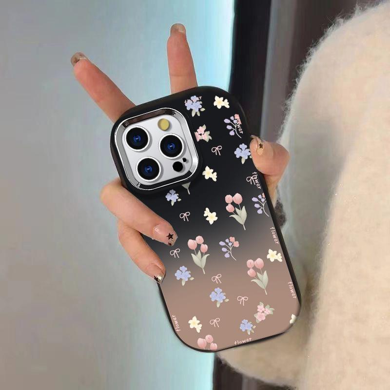 For Apple 16promax Small Fresh Flowers for IPhone15plus Mobile Phone Case New 14pro High-end Feel