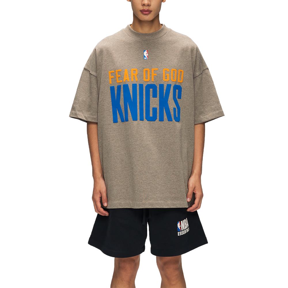 Fear of God Essentials Knicks 90s Tee Homestead Heather Men Tops Tan 125NB252008F