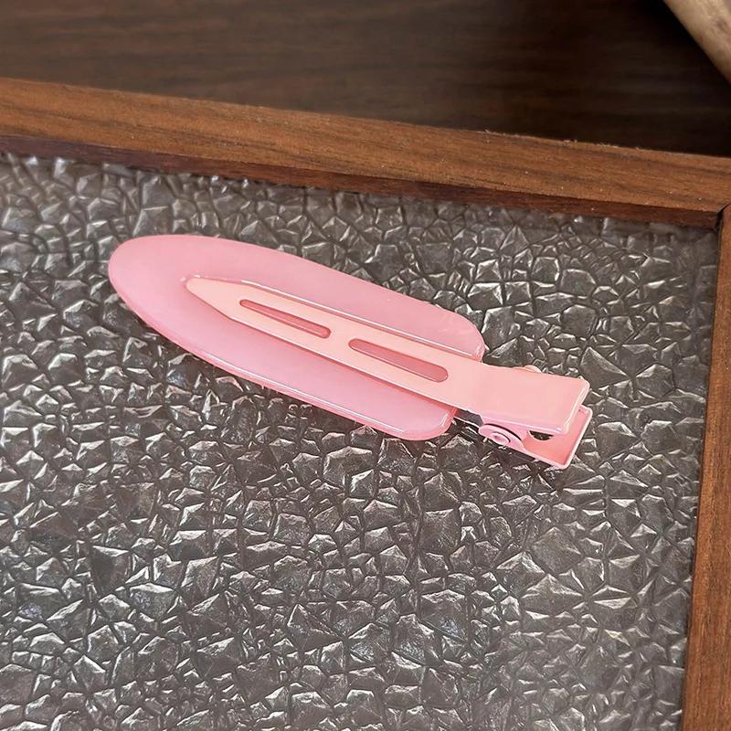 Fashion Jelly Color No Trace Hair Clip Frosted Duckbill Clip For Women Girls Traceless HairPins  Makeup Clip Barrettes Headdress