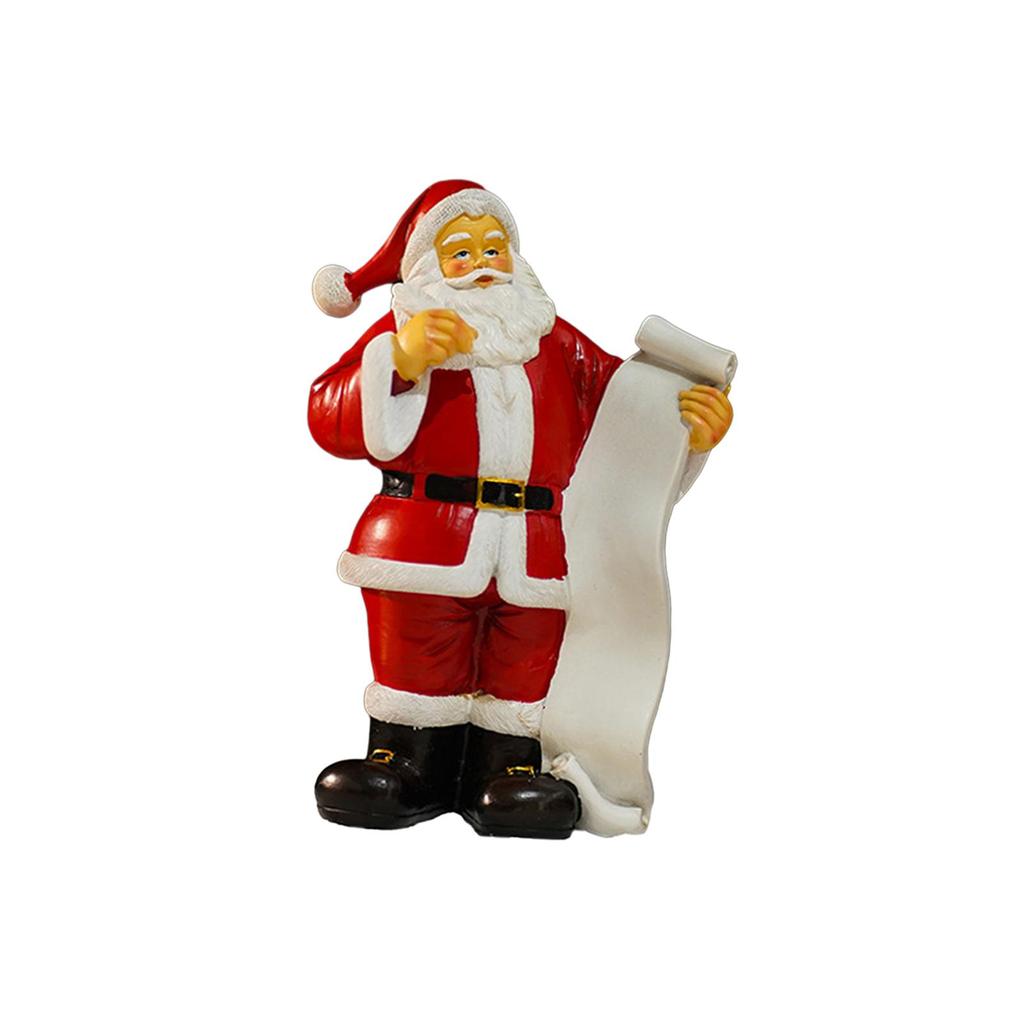 Santa Figurine Resin Santa Claus Decorations for Farmhouse Home Office Table