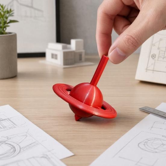 Planet Shape Desktop Ornament Ring Made From Food-grade 1 Pc