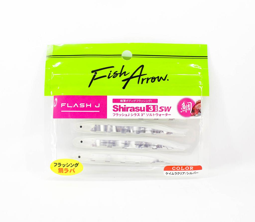 Leurres Souples Fish Arrow Flash J Shirasu SW 3 Pouces - 5 Pièces Par